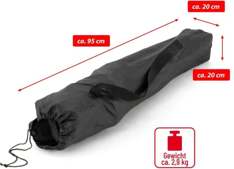 Składane krzesło kempingowe XL czarne/szare