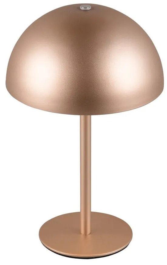 Lampa stołowa LED w kolorze brązu z metalowym kloszem (wysokość 21 cm) Munoz – Trio