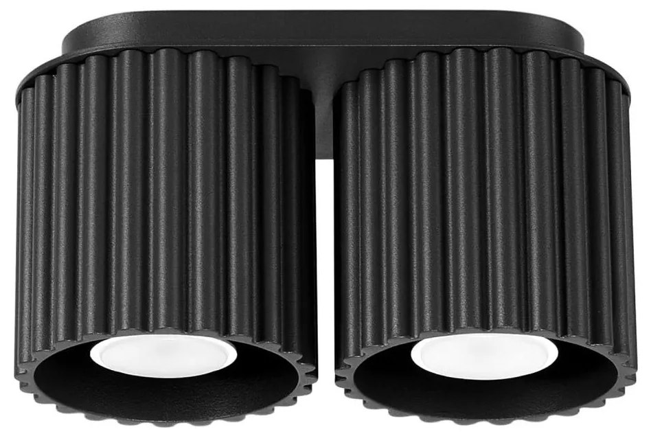 Sollux SL.1785 - Oprawa punktowa AURA 2xGU10/10W/230V czarna