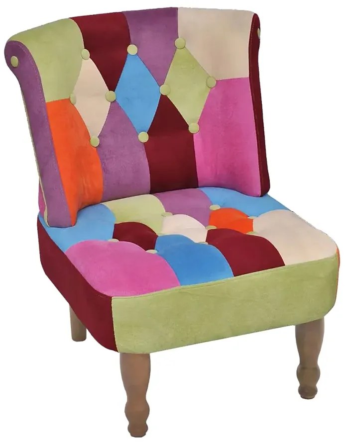 Patchworkowy fotel pikowany F9-S73