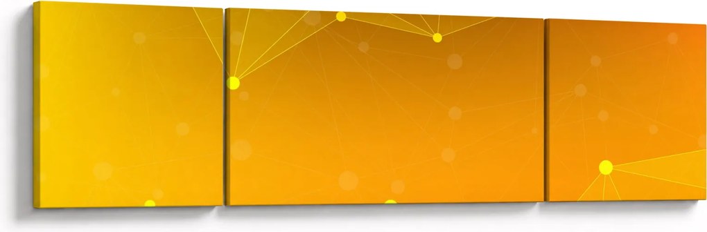 Abstrakcyjny żółty obraz (170x50 cm)