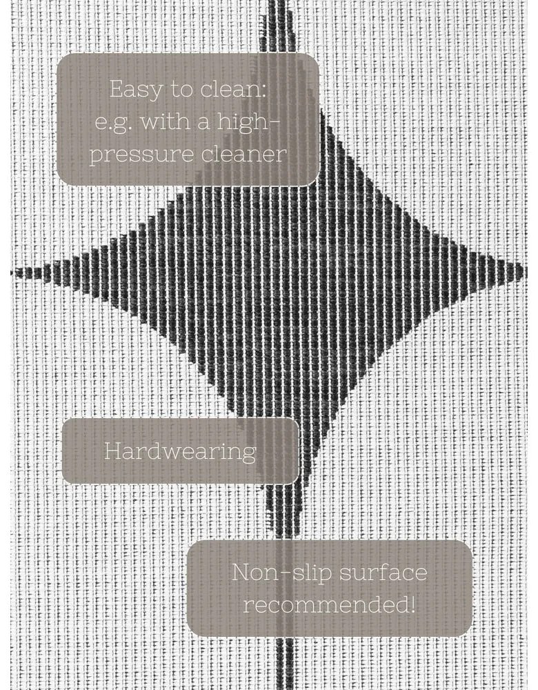 Czarno-biały dywan odpowiedni na zewnątrz 160x230 cm Duet Bowen – NORTHRUGS
