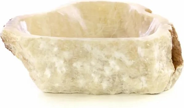 Umywalka z naturalnego kamienia onyksu - nablatowa