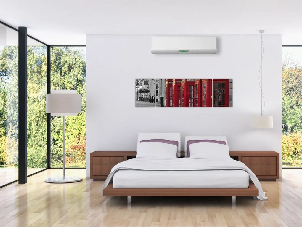Obraz - Budki telefoniczne w Londynie (170x50 cm)