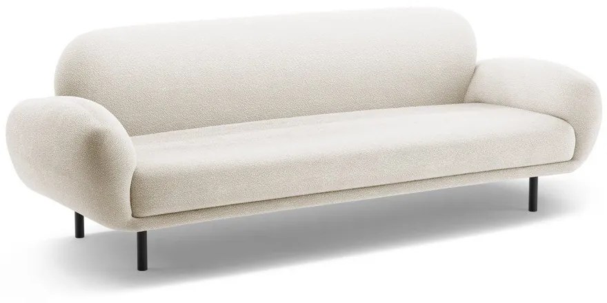 Biała sofa z materiału bouclé 208 cm Poppy – Micadoni