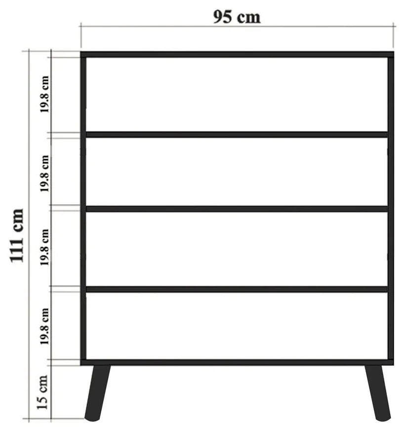 Biała szafka 95x111 cm Multilux – Kalune Design