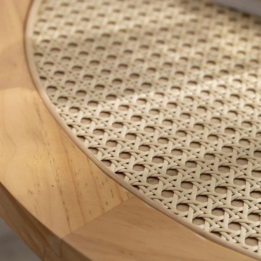 Stolik kawowy Kali, blat z plecionki wiedeńskiej