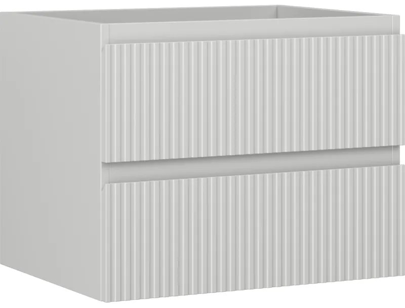 Mexen Rivel szafka łazienkowa podumywalkowa 60 cm, 2 szuflady, ryflowana , szara mat - 91A20-06047-2-BFF62