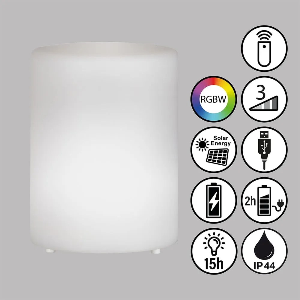 Biała lampa stołowa LED (wysokość 15 cm) Ceppo – Fischer & Honsel