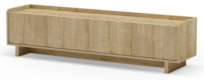 Szafka pod TV w dekorze dębu w naturalnym kolorze 180x45x40 cm Daira – Marckeric