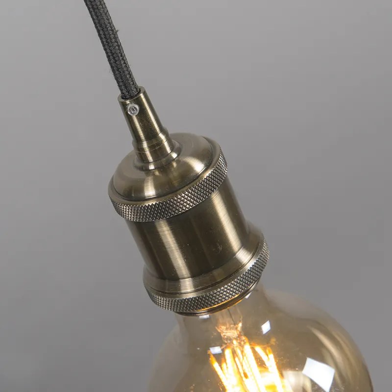 Nowoczesna lampa wisząca brązowa z czarnym przewodem - Cava ClassicDesignerski Oswietlenie wewnetrzne