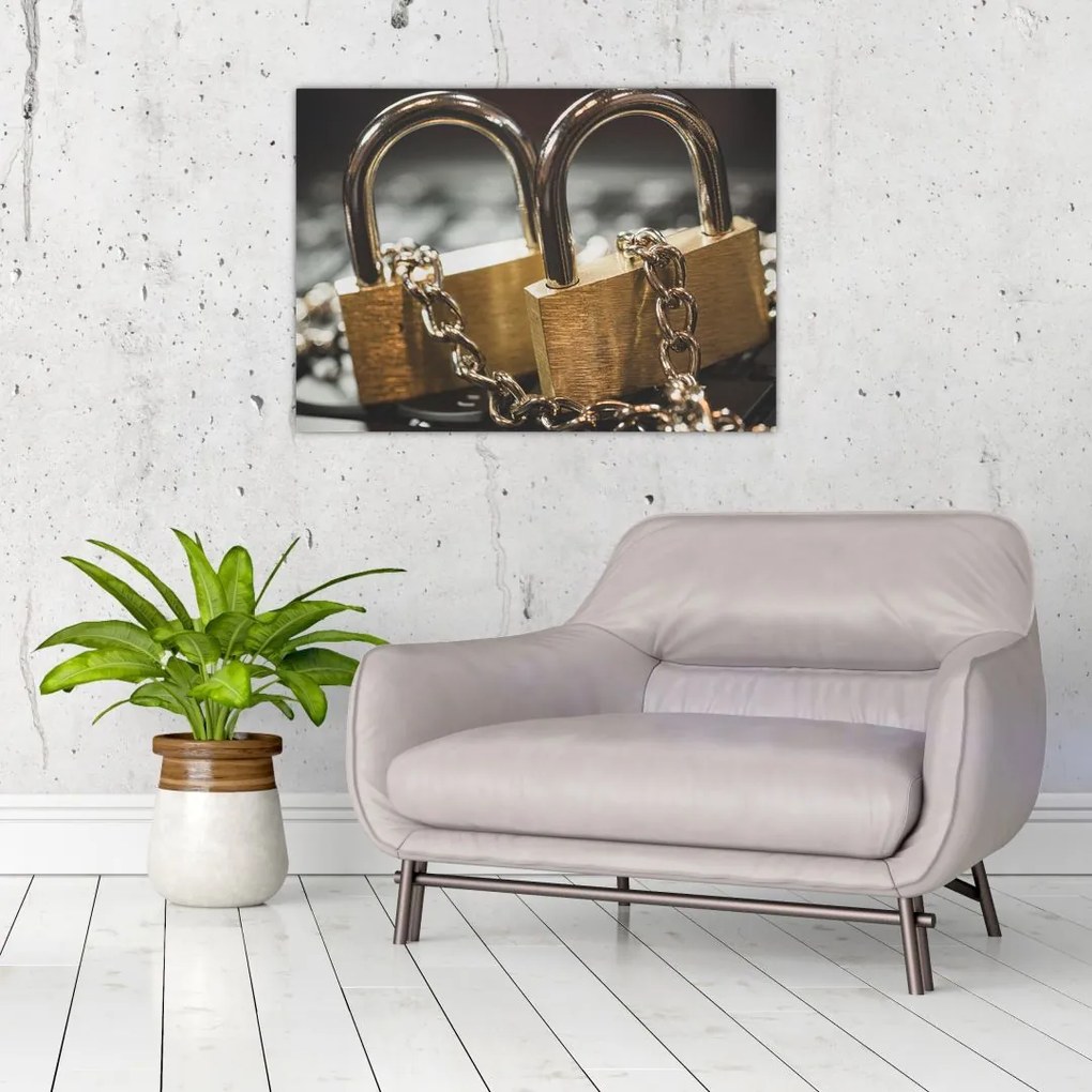 Obraz na szkle - dwa zamki (70x50 cm)
