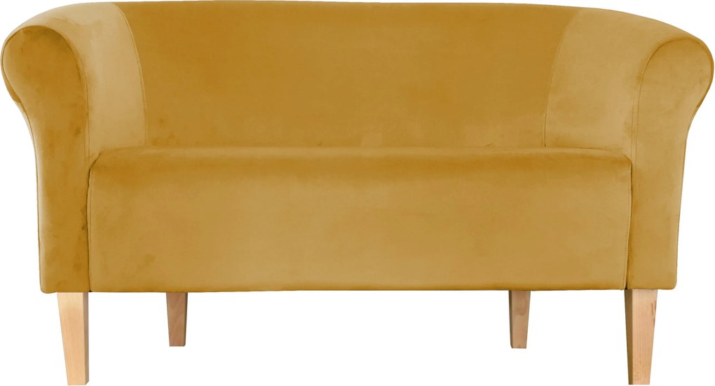 Sofa Milo tkanina Welur wygodna sofa tapicerowana do salonu i poczekalni : Kolor nogi - Drewno, Kolor tkaniny - VELVET - MG15, Typ tkaniny - Velvet, Wysokość nogi - 20 cm