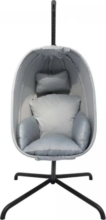 Fotel bujany podwieszany MIADOMODO szary, nośność 160 kg