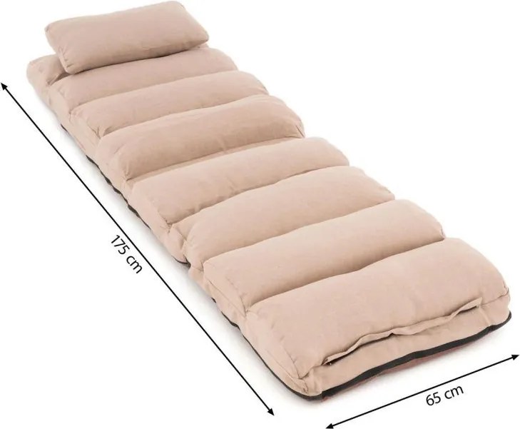 Leżak regulowany, kolor beżowy