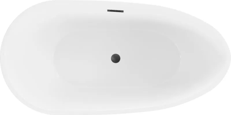 Mexen Eos wanna wolnostojąca 170 x 75 cm, biała, przelew czarny - 52471707500-70