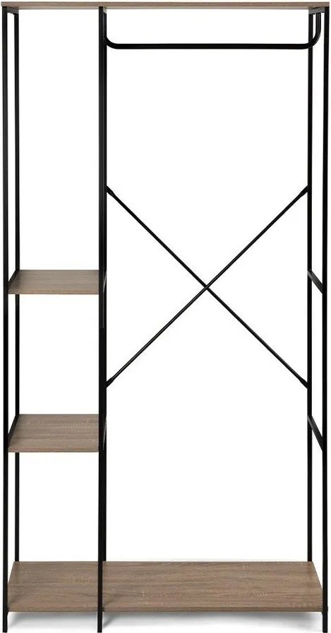 Czarny stalowy zestaw do przedpokoju 90x170x40 cm Aris – Bonami Essentials