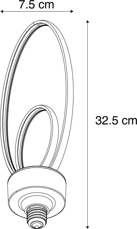 Żarówka dekoracyjna LED E27 czarna 6W 450 lm 3000K