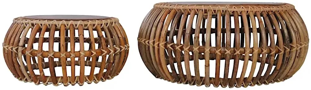 Dwa stoliki kawowe w stylu boho - Xano