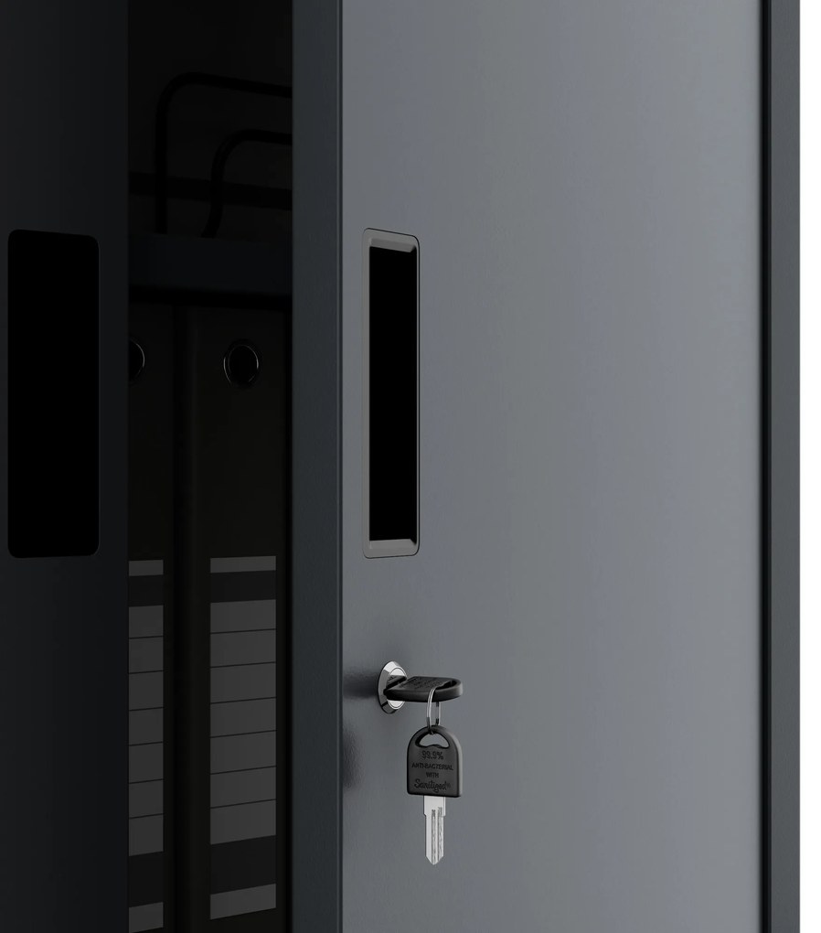 Szafa metalowa biurowa antracytowa:  JAN Compact 1750 x 800 x 400 mm