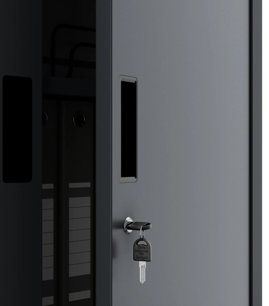 Szafa metalowa biurowa z 4 półkami antracytowa, 1750x800x400 mm: JAN Compact