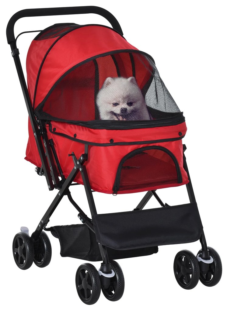 Outsunny Wózek dla Psa Składany Oxford Tkanina do 20kg | Aosom PL