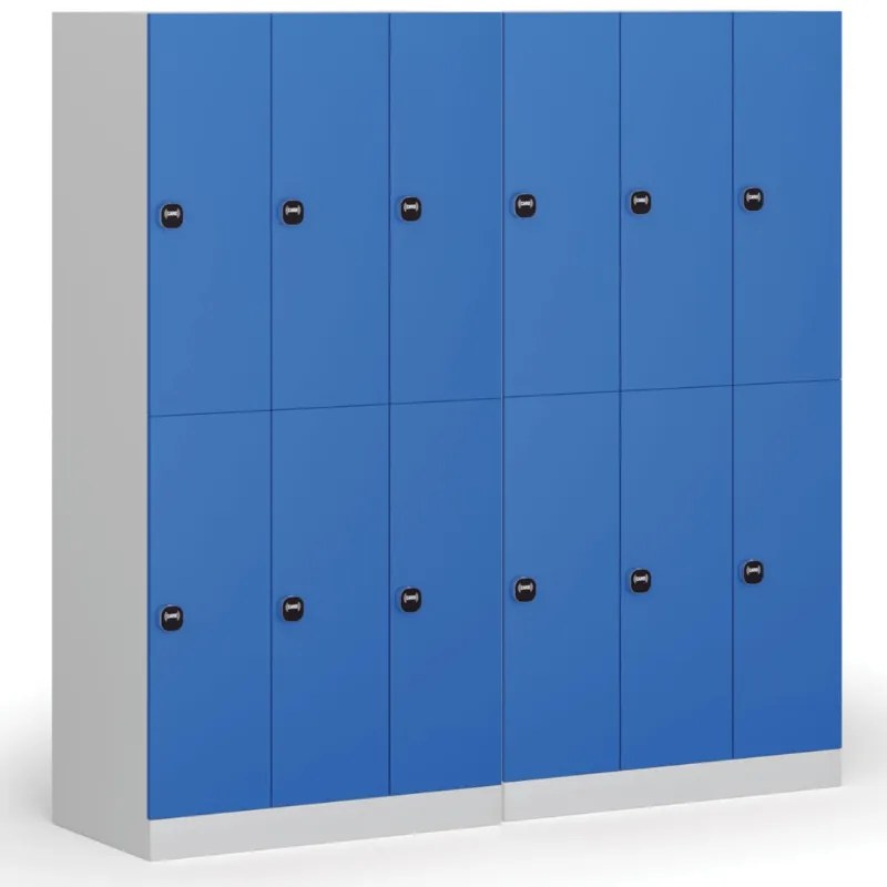 Szafka skrytkowa, 6 schowków, 1850 x 900 x 500 mm, demontaż, zamek RFID, drzwi beżowe