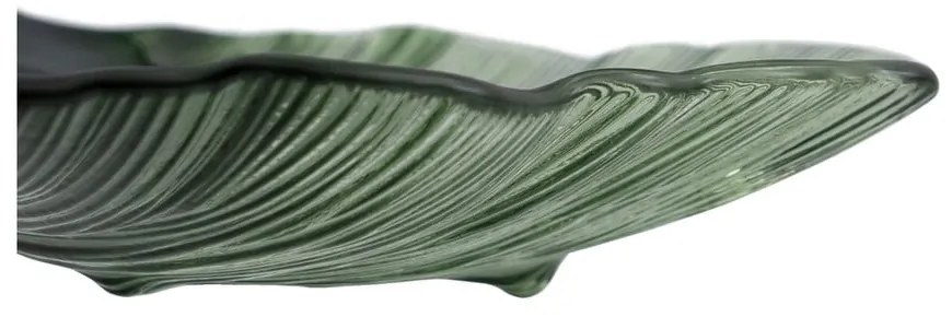 Szklana taca dekoracyjna 16x17 cm Gingko – Ixia