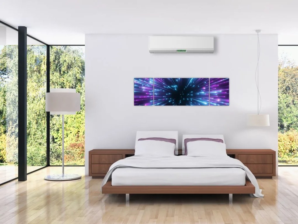 Obraz - Neonowa przestrzeń (170x50 cm)