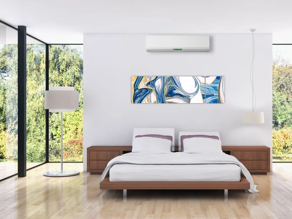 Obraz - Fale z marmuru (170x50 cm)