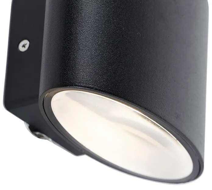 Zewnetrzna Nowoczesna lampa ścienna zewnętrzna czarna z wbudowanym LED IP44 - Ovum Nowoczesny Oswietlenie zewnetrzne