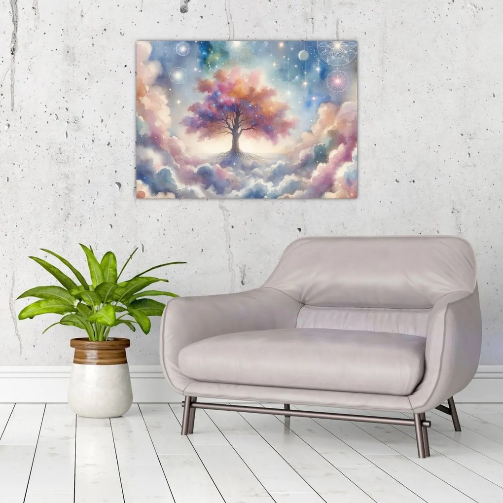 Obraz – Drzewo życia w chmurach (70x50 cm)