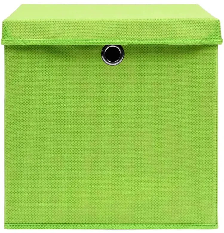 Komplet zielony 4 składanych do przechowywania pudełek B9-N77