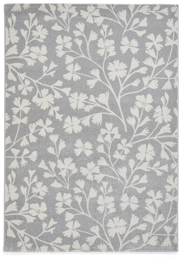 Szary dywan 80x150 cm Grace Floral – Catherine Lansfield