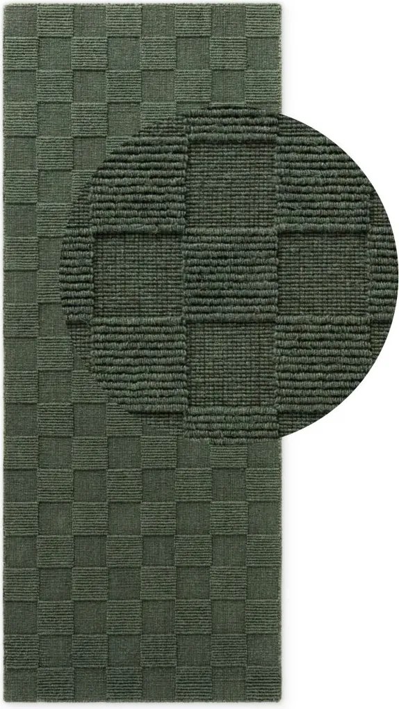 Dywan wełniany Villeroy &amp; Boch 1766 Wool Scala zielony 80cm x 200cm