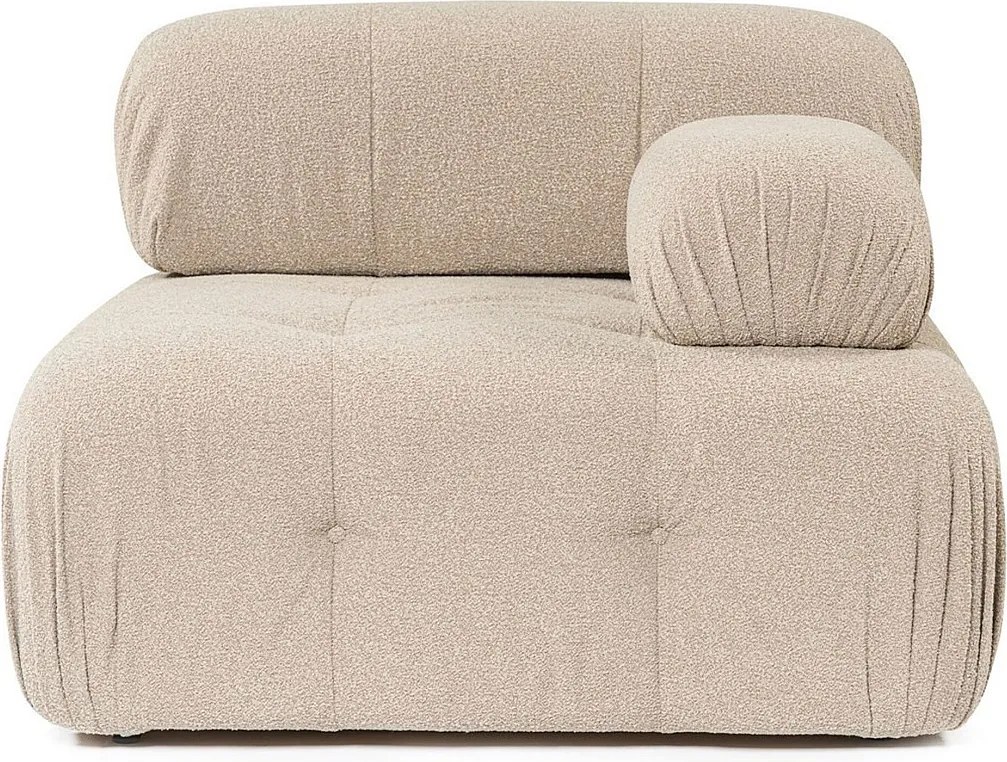 Elegancki fotel 1-osobowy, kolor brzoskwiniowy, 100 cm x 100 cm x 80 cm | Konstrukcja z drewna bukowego i płyty wiórowej, 100% poliester, pianka DNS 28 | Design