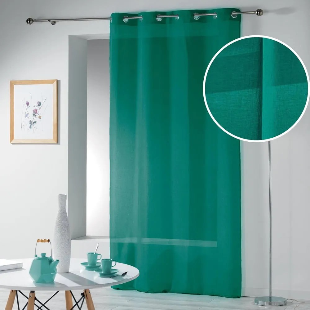 Zielona firanka 140x280 cm Telma – douceur d'intérieur