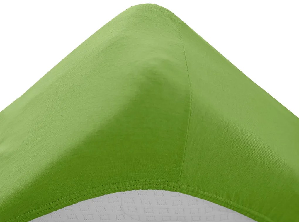 PrzytulneMieszkanie.pl Jersey prześcieradło dziecięce zielone 70x140 cm