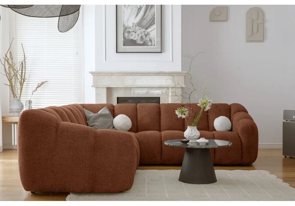 Narożnik w kolorze terakoty Shell – Miuform