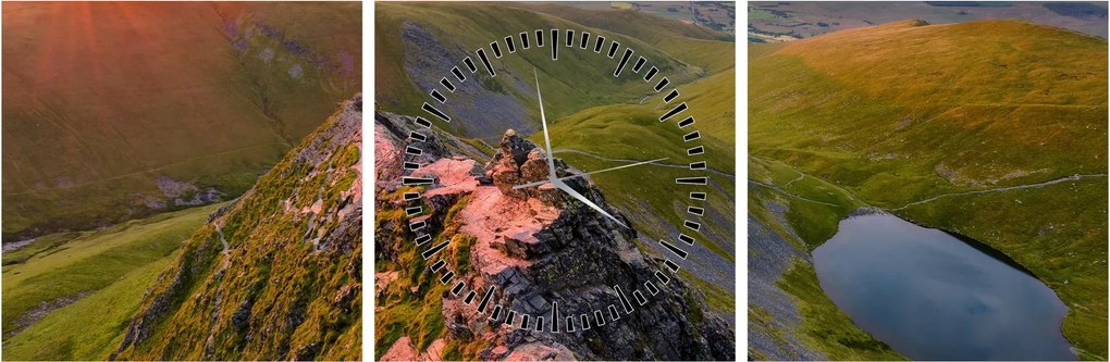 Obraz - Blencathra (z zegarem) (90x30 cm)