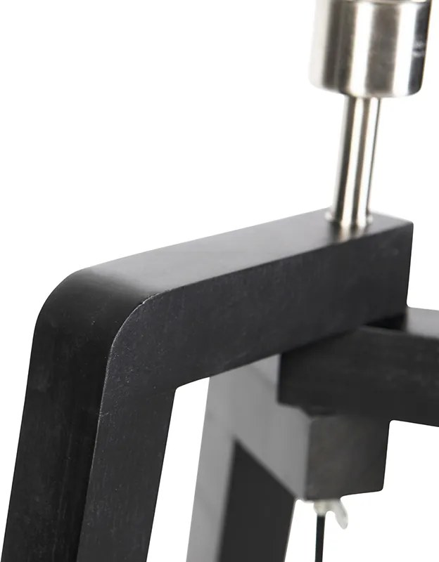 Lampa podłogowa trójnóg czarna z zielonym kloszem i złotem 50 cm - Puros