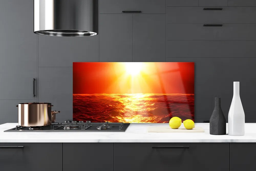 Panel nad blat kuchenny Złoty Zachód nad Morską Falą