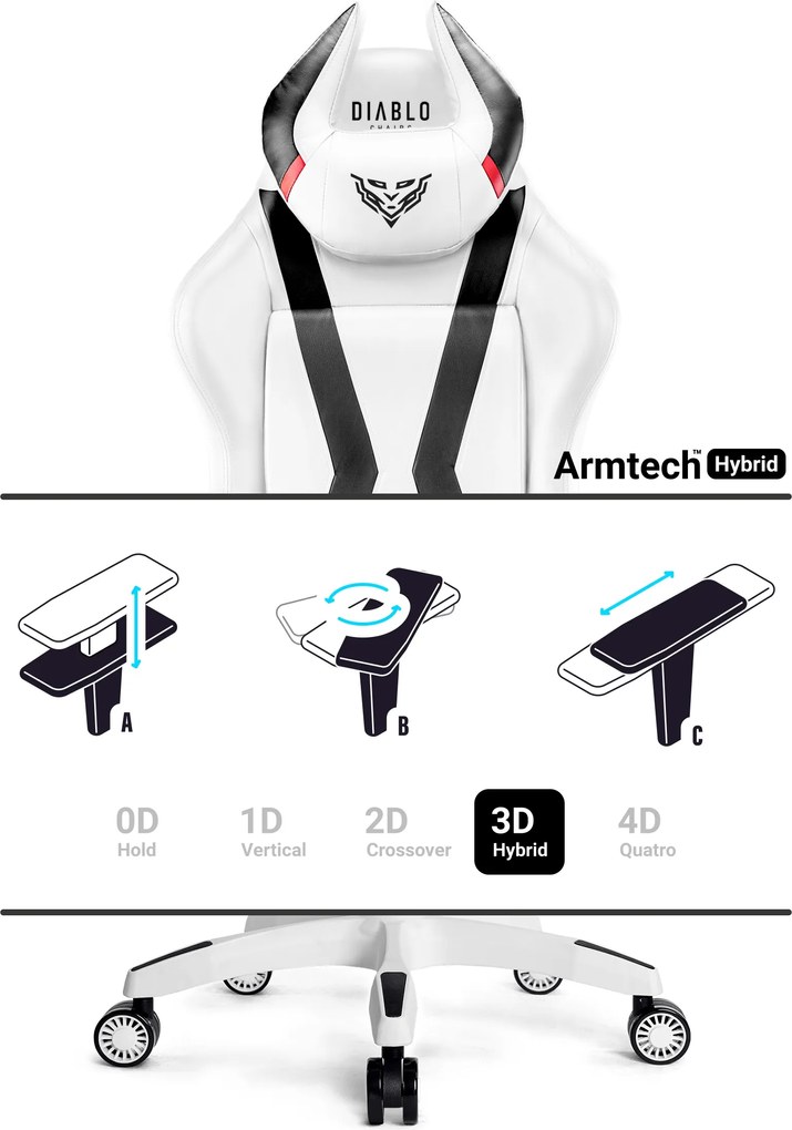 Fotel Diablo biały X-Horn 2.0 Normal Size