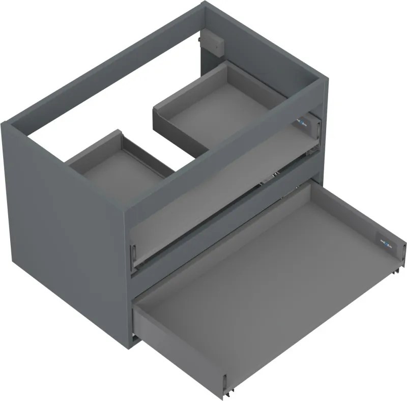 Mexen Box-A korpus szafki podumywalkowej 70 cm, 2 szuflady, grafit mat - 91AX0-0700-470-2-66