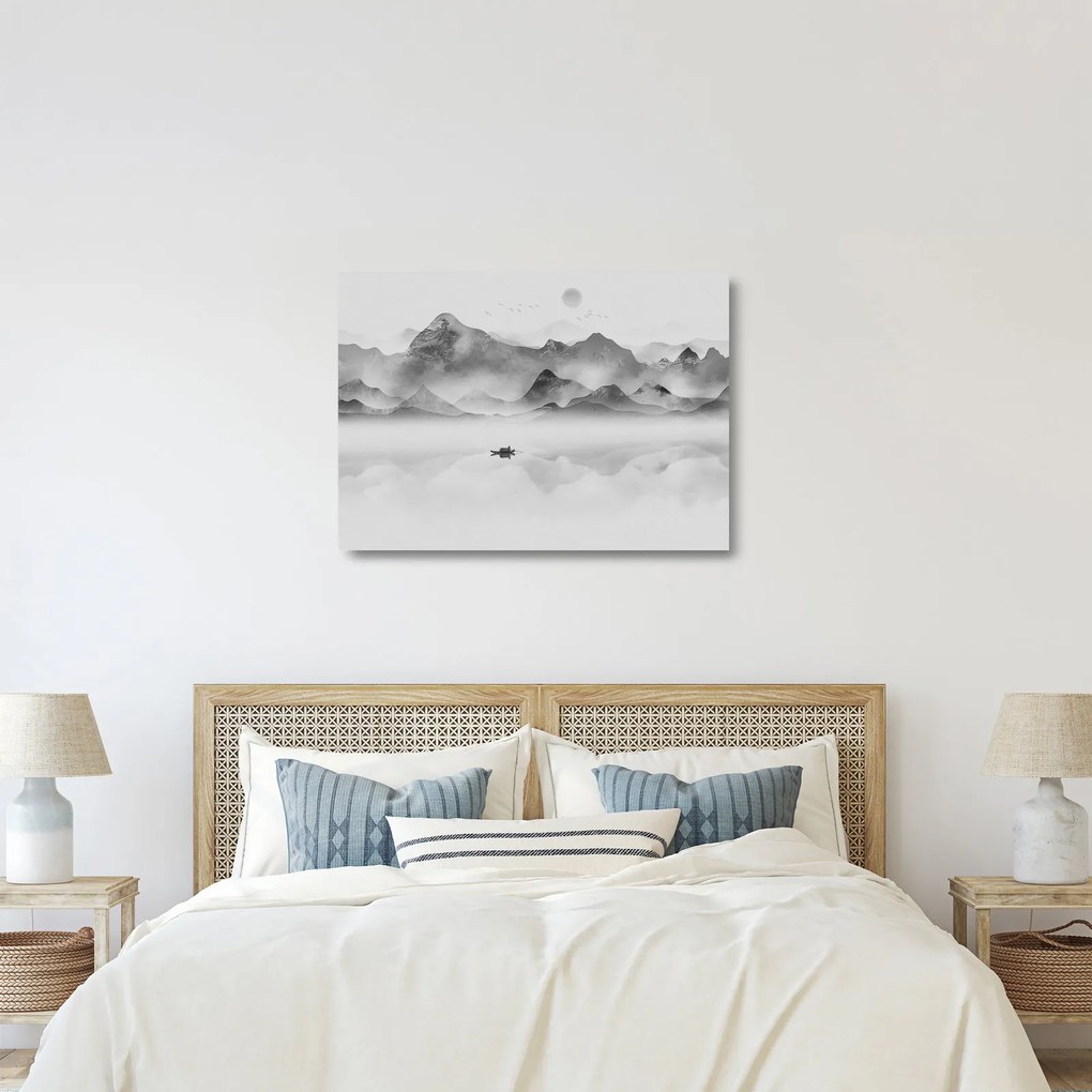 Obraz na szkle - Japońskie jezioro (70x50 cm)