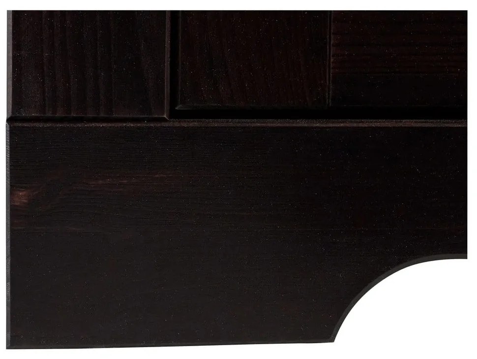 Ciemnobrązowa witryna z litego drewna sosnowego 95x35 cm Lisa – Støraa