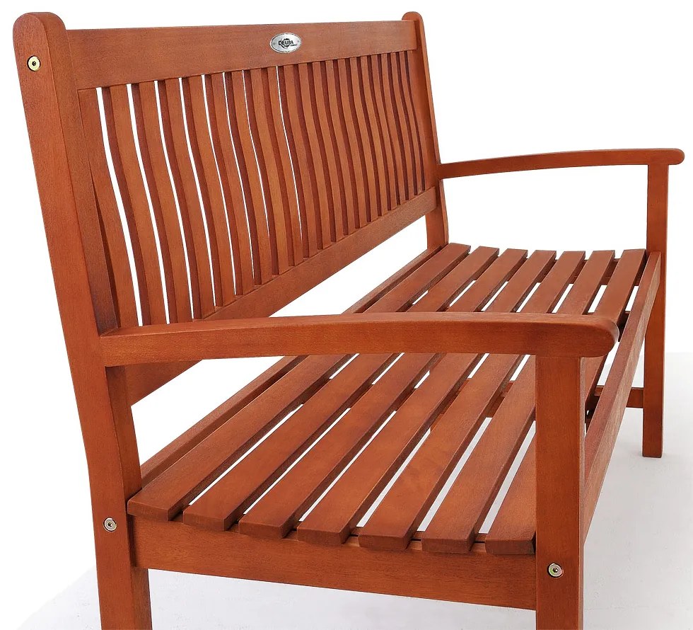 Ławka ogrodowa MAXIMA, 152x55x90cm, naturalny brąz Casaria