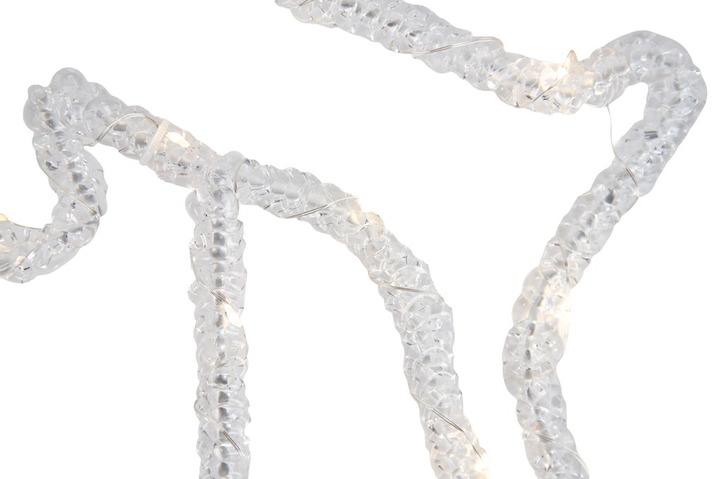 Zewnetrzna Zestaw 3 świątecznych reflektorów Biały Jeleń z LED i timerem IP44 - Shika Oswietlenie zewnetrzne