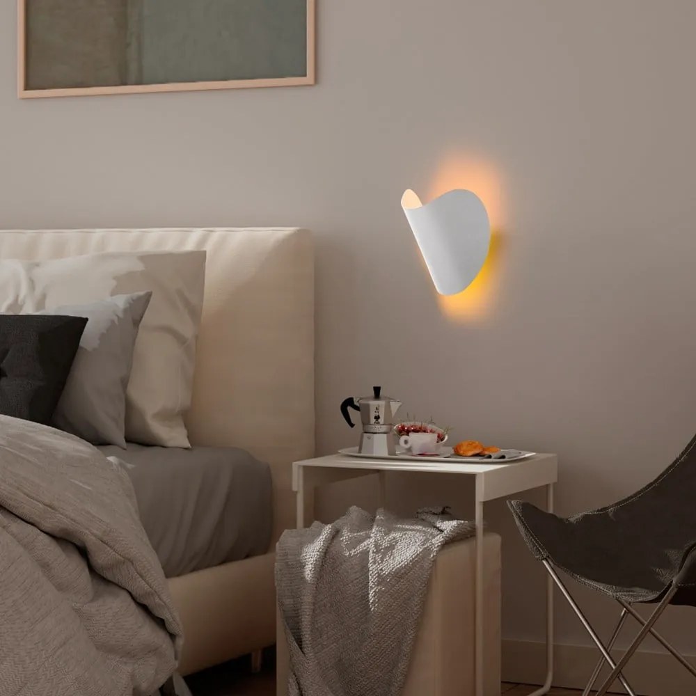 Biały kinkiet LED Heybe – Opviq lights