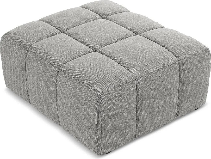 Szary podnóżek z materiału bouclé Aloha – Makamii